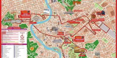 罗马市旅游巴士路线图