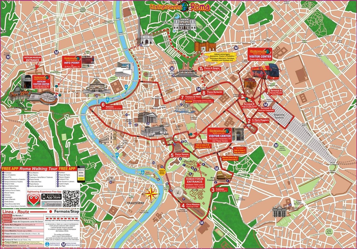 跳上跳下罗马的意大利地图