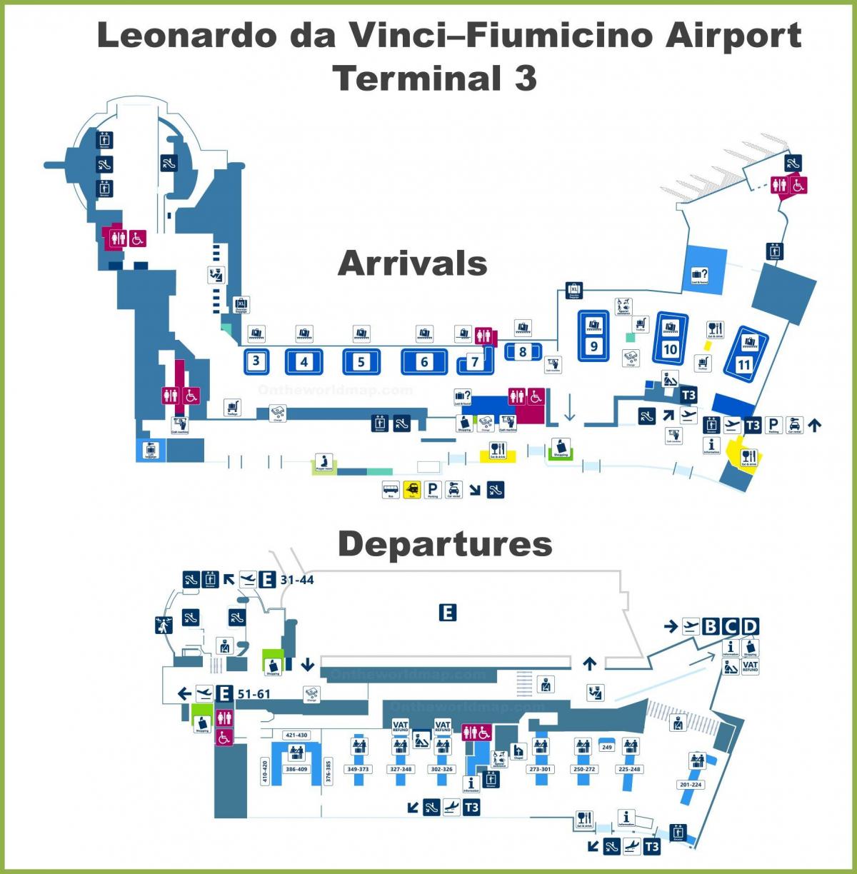 fco机场的地图终端3