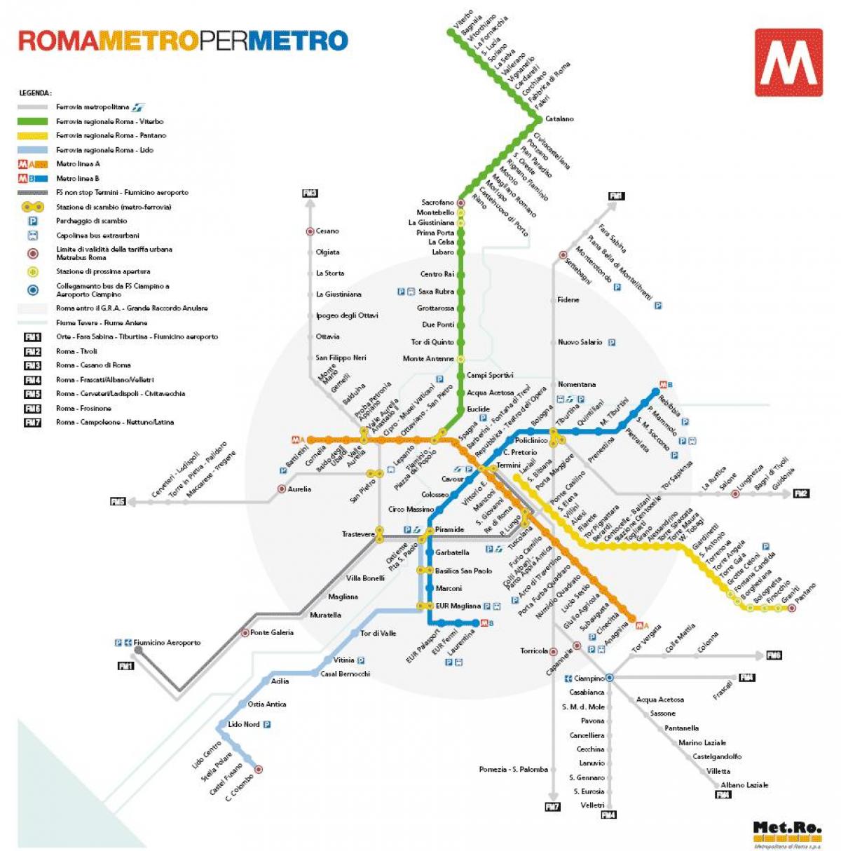罗马的地铁图2016