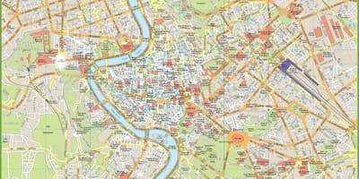 罗马旅行地图