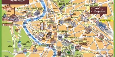 地标在罗马的地图