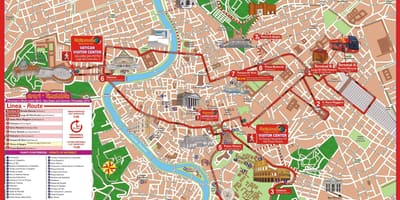 罗马市旅游巴士路线图