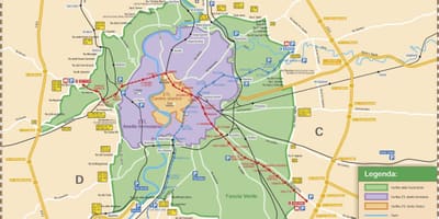 罗马限交通区的区域地图