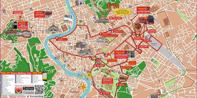 跳上跳下罗马的意大利地图